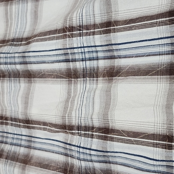 BKE PLAID ACID-WASH PEARL SNAP-BUTTON LONG-SLEEVED SHIRT SLIM-FIT MEDIUM - Picture 10 of 12